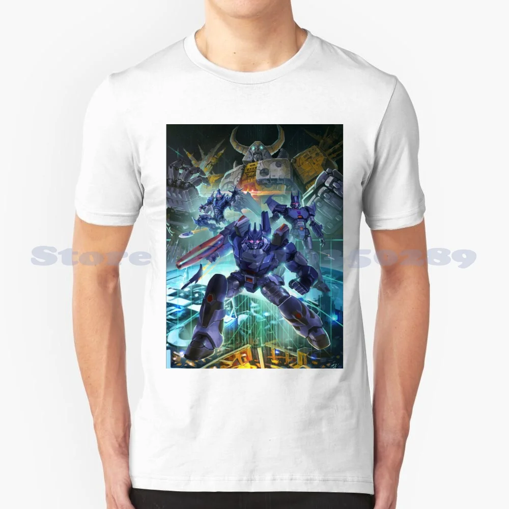 Chaos Bringer 100% Cotton T-Shirt Tf The Movie Unicron Galvatron Decepticons Retro G1 Robot