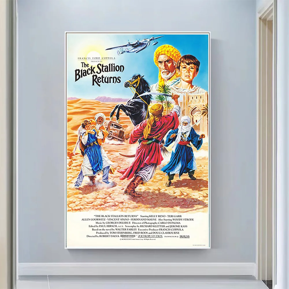 V0925 The Black Stallion Returns (2) Vintage Classic Movie Wall Silk Cloth HD Poster Art Home Decoration Gift