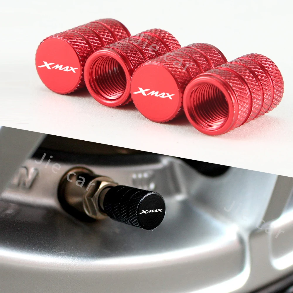 

XMAX Logo Motorcycle Tyre Valve CNC Aluminum Tire Air Port Stem Cover Cap Accessories for Yamaha XMAX 125 250 300 400 All Year