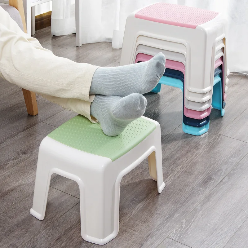 Household Plastic Small Stool Living Room Non-slip Bath Bench Children Step Stool Changing Shoes Stools Kids Furniture Ottoman