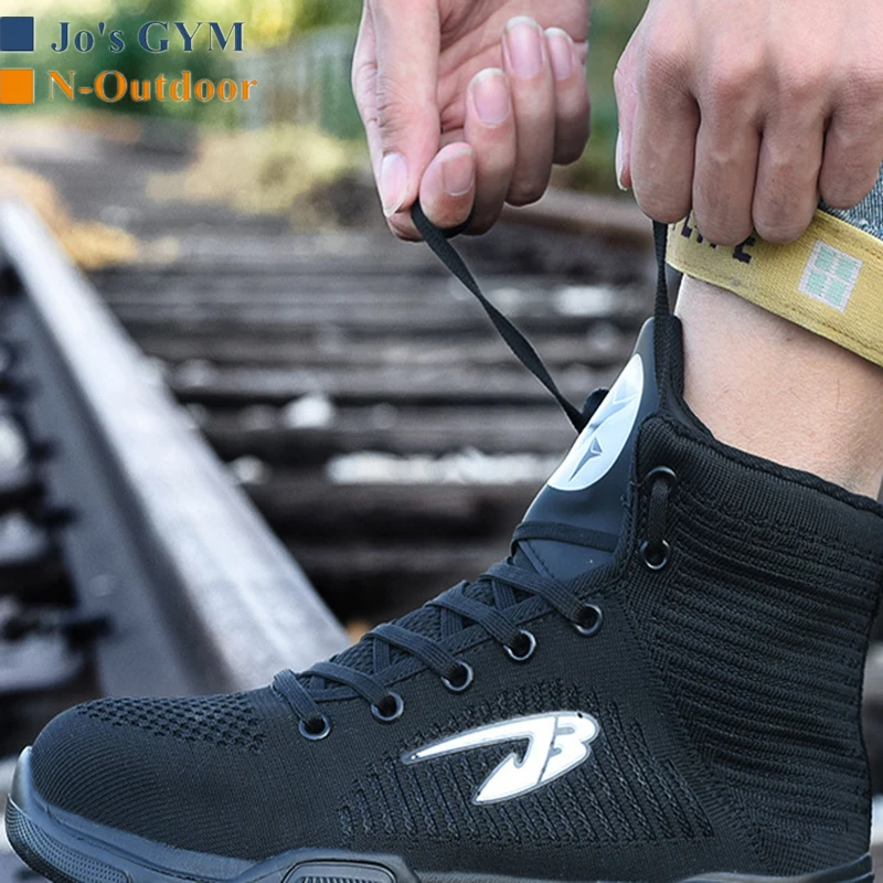 

Outdoor Men Shoes Thick Warm Large-size Steel Toe Cap Anti-smashing Safety Shoe Hiking Wear-resistant Leisure Breathable Boots