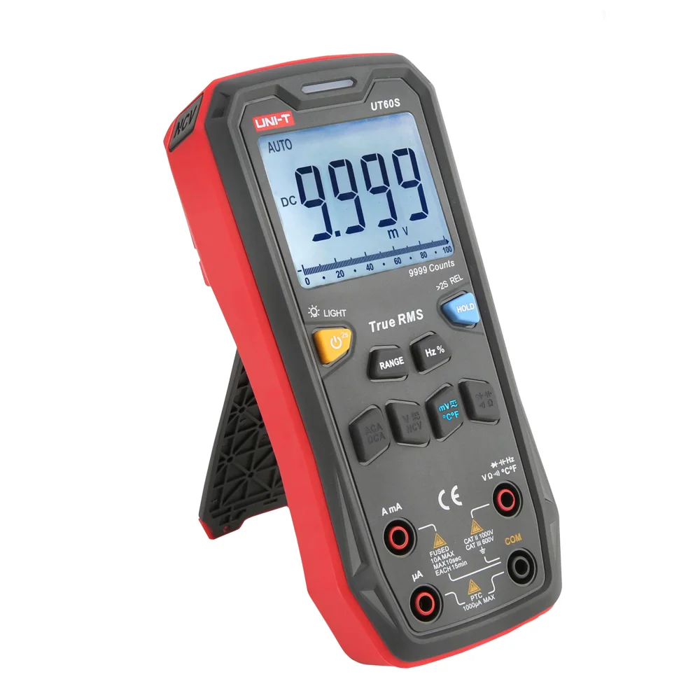 UNI-T UT60S قيمة فعالة حقيقية زر رقمي متعدد 9999 العد ، مع شريط التناظرية التيار المتناوب/تيار مستمر الجهد والتيار متر أوم اختبار