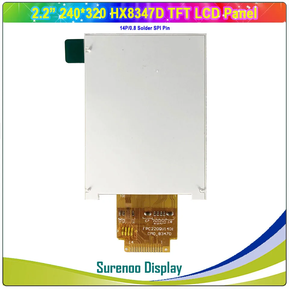 Panel Layar Display Modul TFT LCD SPI Serial 2.2 "Inci 240*320 Driver ILI9341 Bawaan LCM