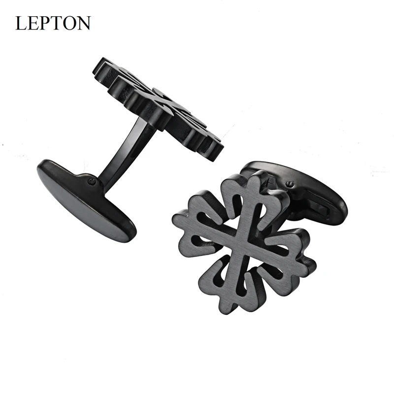 

Black Color Crusaders Cufflinks Matte Stainless Steel Cufflink For Lepton Mens Gifts Wedding Groom Business Cuff Links Gemelos