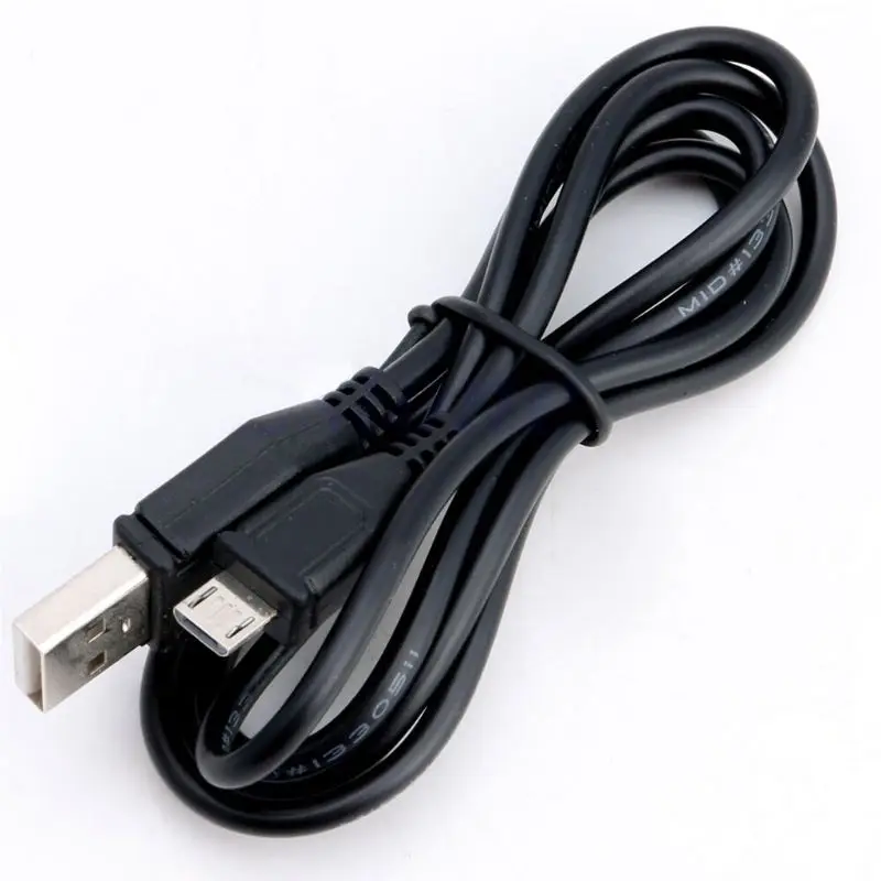 1 PC 1M Black USB 2.0 A Male to Micro B Male Data Sync Charger Adapter Cable For LG Samsung