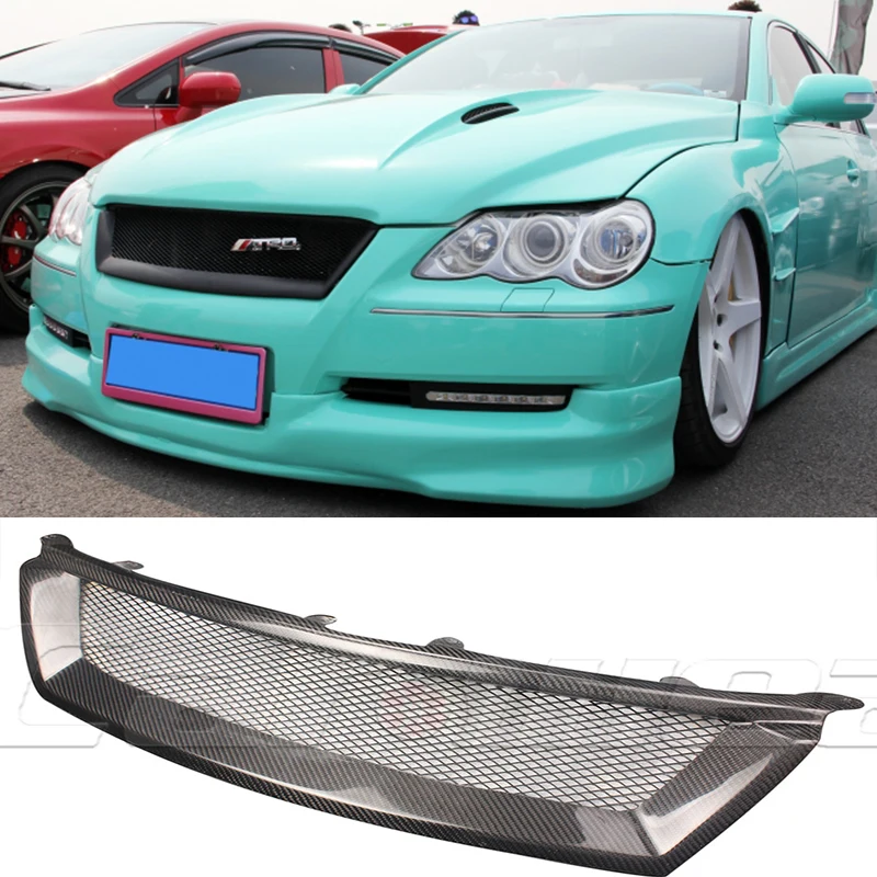 For Toyota Reiz Mark X Carbon Fiber front Racing Grills Bumper Mesh Grill Grille for Toyota Reiz 2004-2009 Not Logo