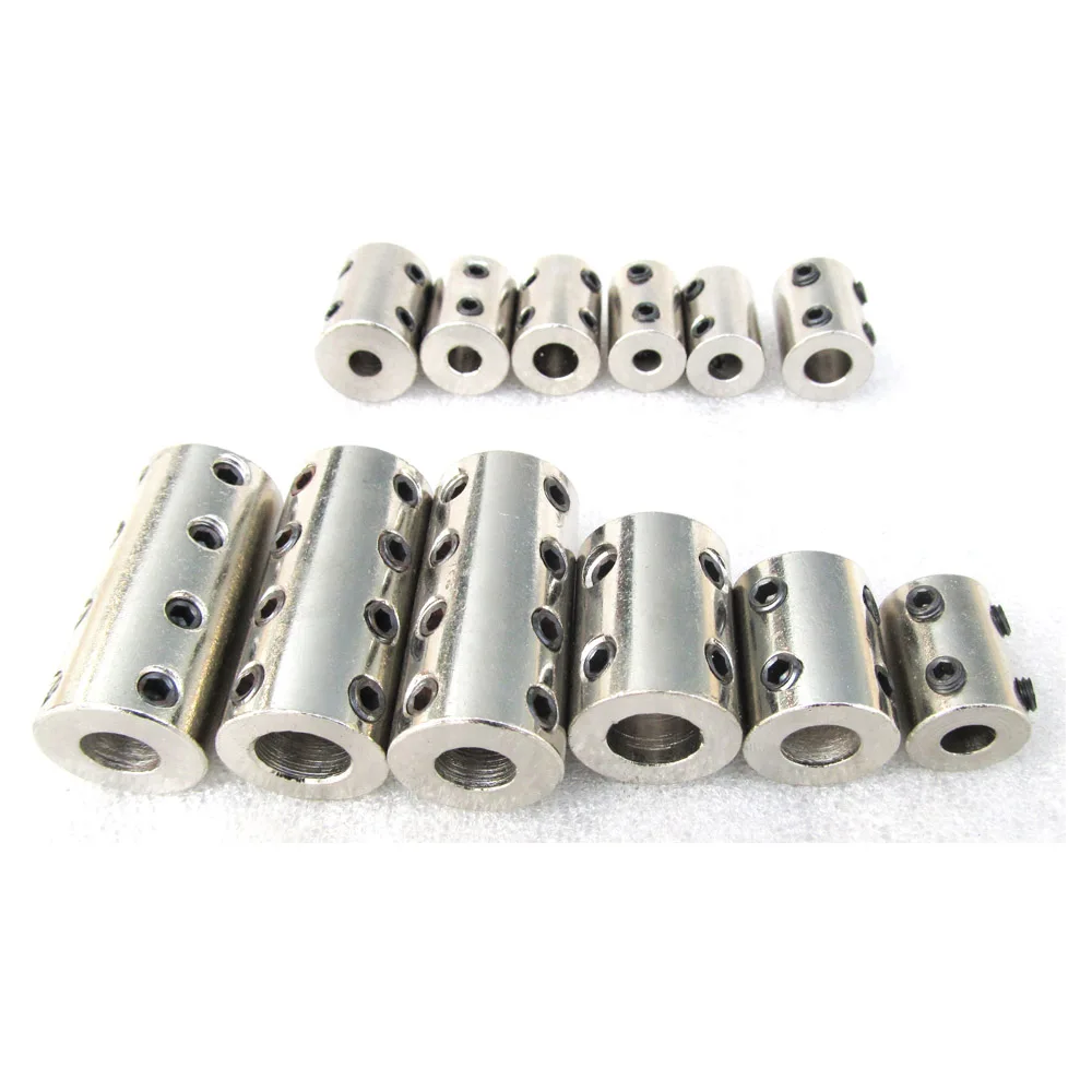 Long steel Rigid coupling Inner bore diameter 10mm 12mm*12mm 10mmx12mm OD 22mm L 46mm motor shaft connecting connection coupler
