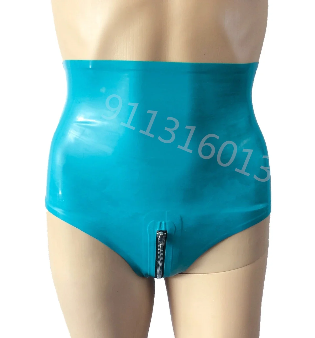 

Latex High Waisted Hotpants With Crotch Zip Women's Fashion Underpants Underwear Handmade Panties Shorts Fetish Briefs