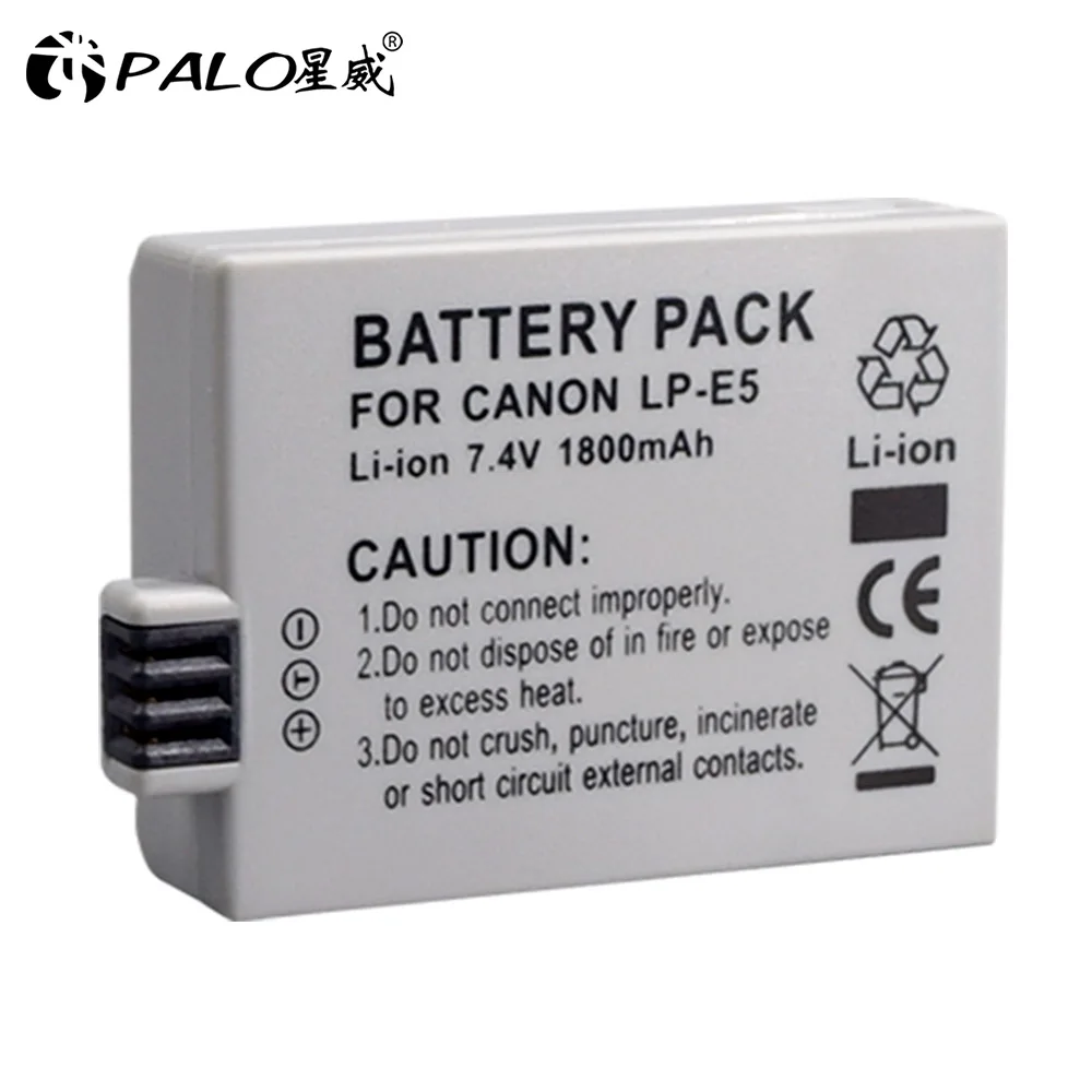 PALO 7.4V 1800mAh LP-E5 LPE5 LP E5 aparat akumulator do Canon EOS Rebel XS rebel T1i rebel XSi 1000D 500D 450D L10