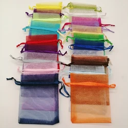 Small Gift Bags Drawstring Organza Gift Bag 100pcs Jewelry Pouch Storage Jewelry Packaging Earring Ring Bracelet Display Storage