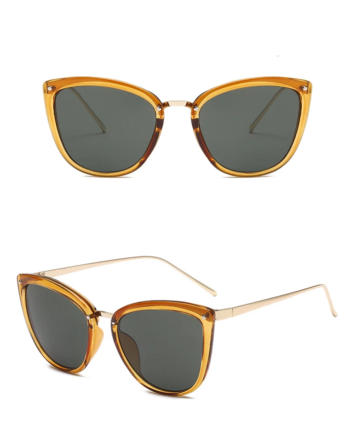 0-0,5-0,75-1,0 zu-4,0 Frauen Katze Auge Polarisierte Rezept Sonnenbrille Für Die Kurzsichtig Brille transparent Tee Rahmen – Detail 8