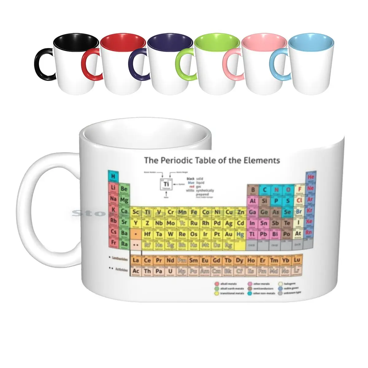 Periodic Table Of The Ceramic Mugs Coffee Cups Milk Tea Mug Colour Color Nerd Geek Science Periodic Table Chemistry Chemistry