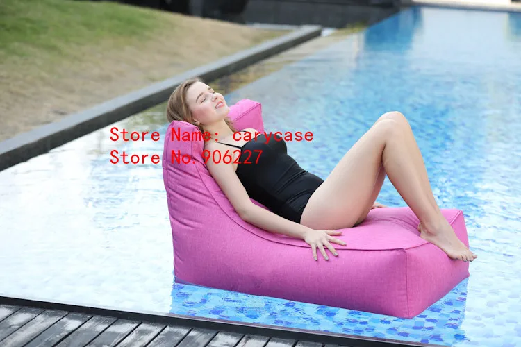 Piscina lateral beanbag sofá ao ar livre à prova dlarge água grande quadrado viver dormir saco de feijão grande cadeira tamanho