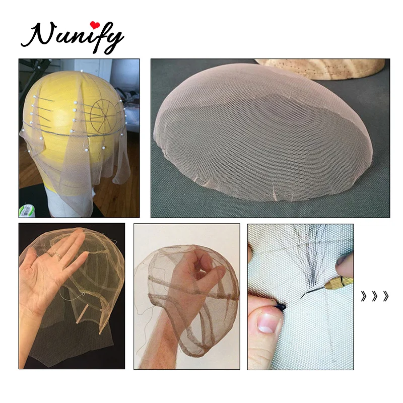 Nunify Swiss Lace Net Hair Nets Invisible Making 1Yard Swiss Lace Net For Making Lace Wig Hairnet Accessories Weaving Cap Tools