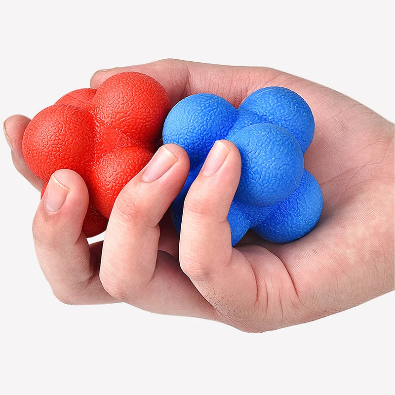 Hexagonal Reaction Ball Silicone Agility Coordination Reflex Exercise Jump Reaction Ball Outdoor Sports Fitness Training Ball