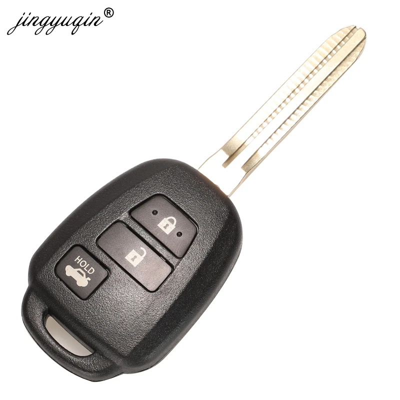 jingyuqin Remote Car Key Shell Case Fob For Toyota CAMRY Corolla Tundra Pruis With TOY43 Blade 2/3/4 Buttons