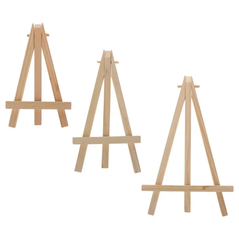 

Natural Mini Easel Frame Tripod Display Meeting Wedding Table Number Name Card Stand Display Holder Children Painting Craft