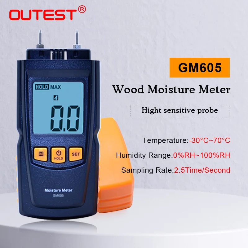 

OUTEST Digital LCD Display Wood Moisture Meter Humidity Tester Timber Damp Detector portable wood moisture meter GM605