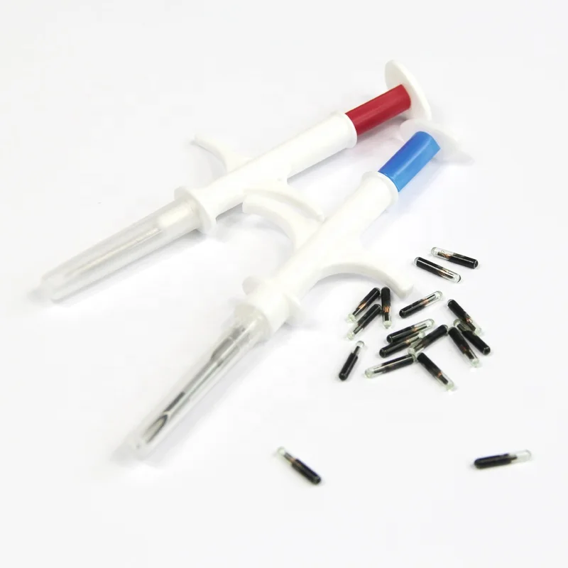 Free shipping 1.25x7/2.12x12/1.4x8mm Pet Syringe  animal microchip dog pic cow cat EM4305 134.2KHZ  chip