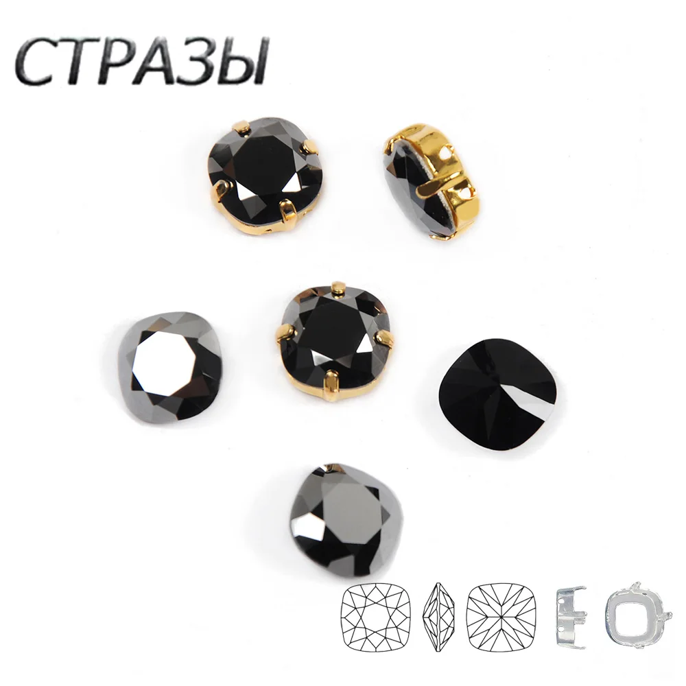 CTPA3bI Crystal HEM K9 Sew On Crystals Rhinestones With Gold /Silver Setting Stones Beads For Wedding Garments Dress Decorations