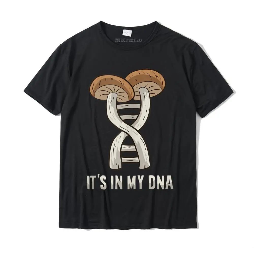 Mushroom Hunting Picking Mushrooms It's In My DNA Mycology Men Tee Shirt Wholesale Man Tops Tees Europe Tshirts Cotton Design