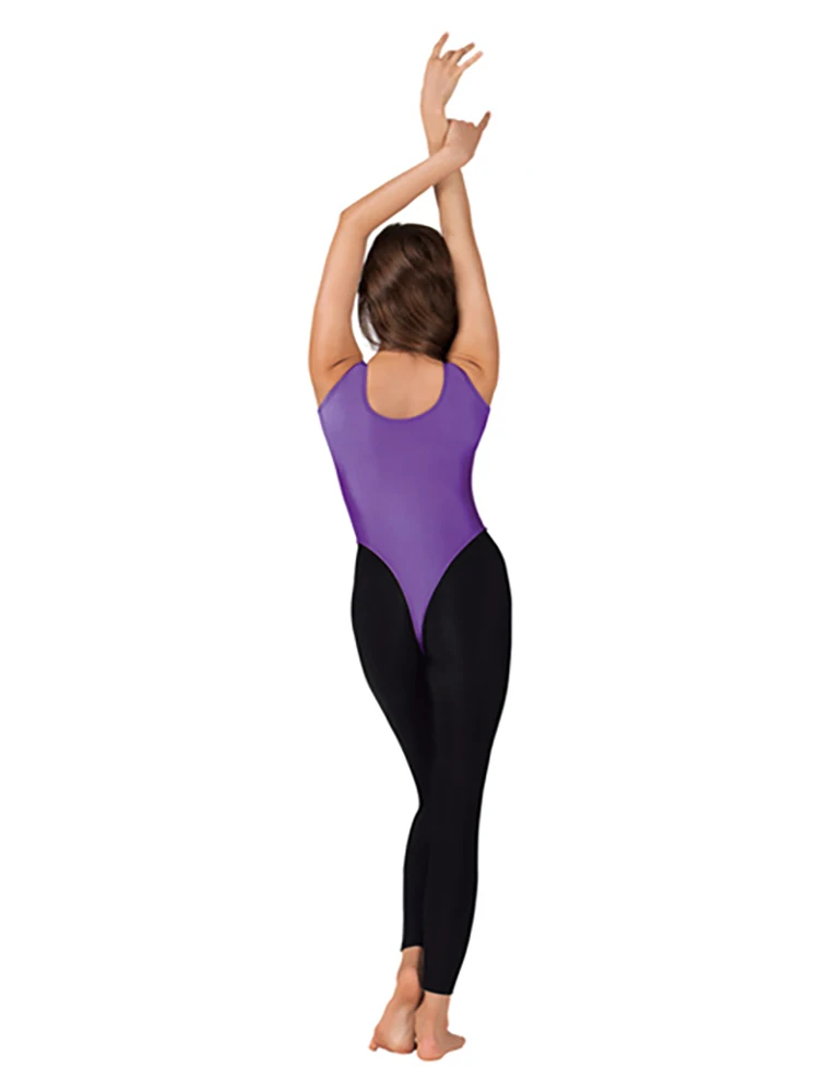Women\'s Nylon  Tank Thong Leotard Dance Girls Ballet Dance Spandex Skin Tights Sleeveless Bodysuits