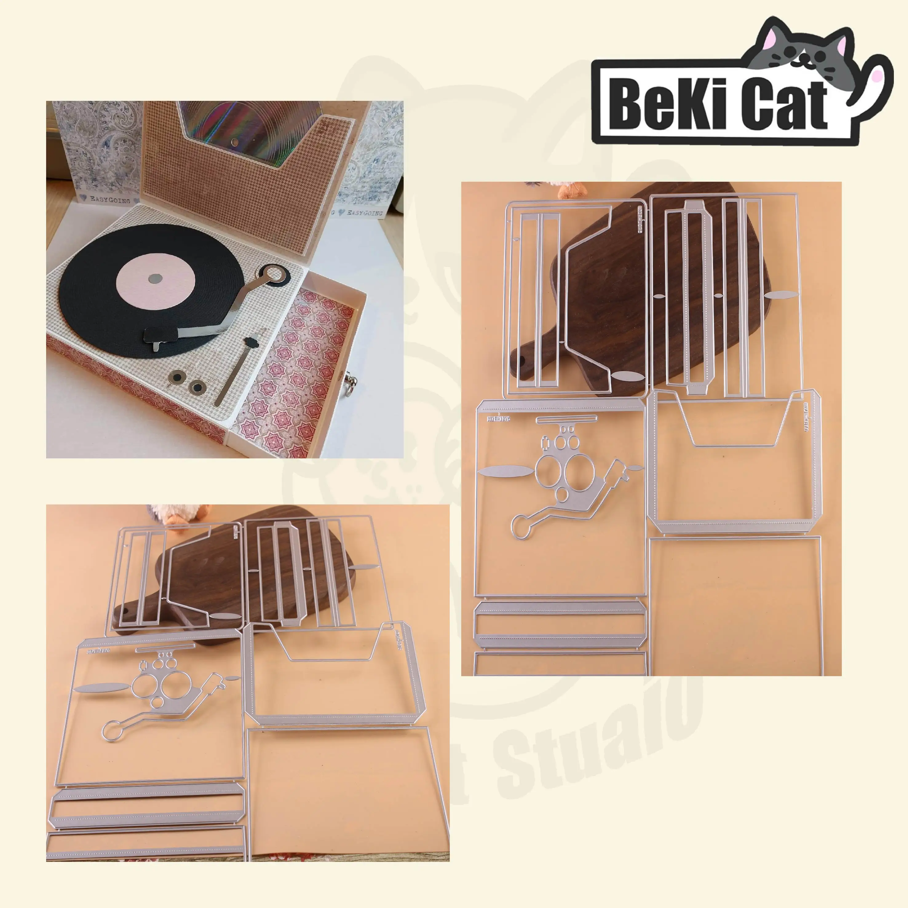 Record Player Cutting die set  Metal Cutting Dies Stencils for DIY Scrapbooking photo album Decorative DIY Paper Cards