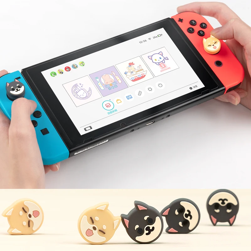 لطيف شبعا اينو متحكم الأصابع xbox one قبضة المقود كاب الغطاء الواقي لنينتندو التبديل NS لايت OLEDJoy-يخدع تحكم Thumbstick حالة