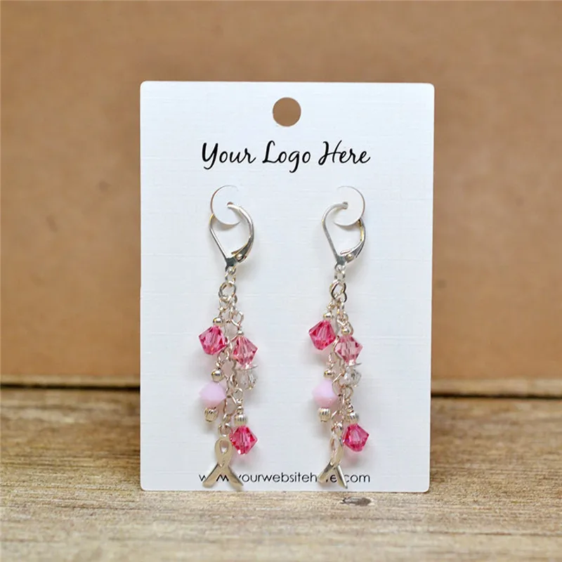 

Custom Earring Cards with Your Logo Jewelry Display Cards - Product Display