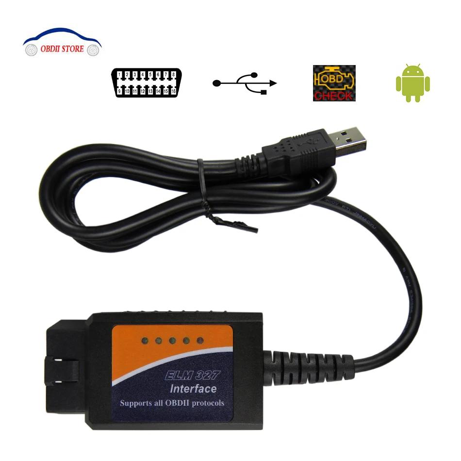 

Лучший сканер интерфейса ELM327 USB OBD2/OBDII ELM 327 V1.5 автомобильный диагностический сканер ELM-327 в 1,5 FT232RL Автомобильные диагностические инструменты