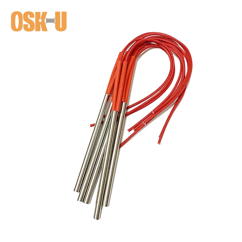 5PCS Tubular Heating Element 6mm Tube Dia. Electric Cartridge Heater Resistance Element For Injection Machine 80/100/120/150W