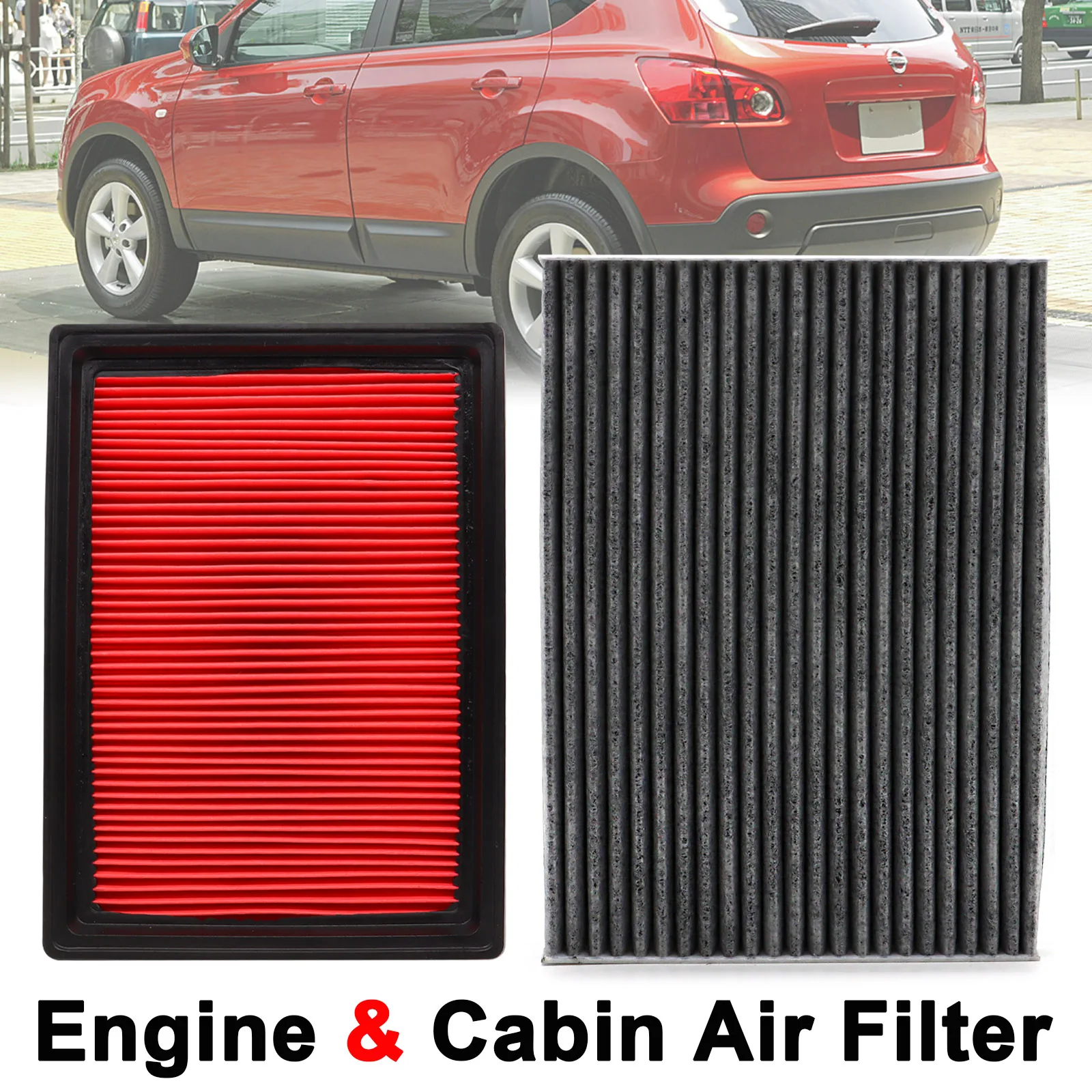 Combo Set Engine Cabin Pollen Air Filter 16546-30P00 27277-EN000 For Nissan Rogue X-Trail T31 2.5L 2008 2009 2010 2011 2012 2013