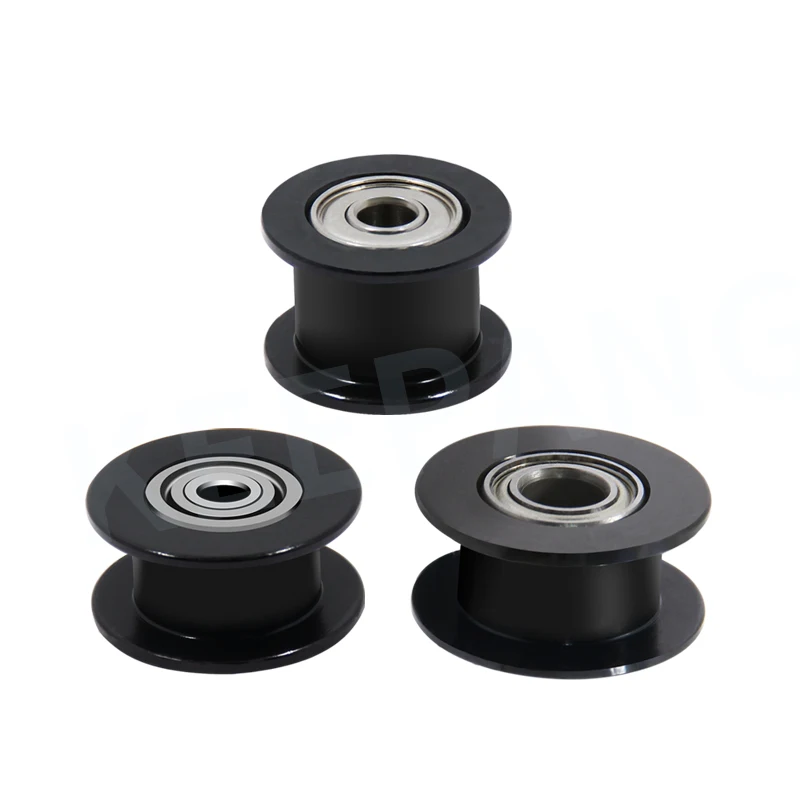 KINWords ON-Poulie de renvoi GT2 pour imprimante 3D, 2 pièces, poulie de synchronisation en aluminium, 16 20 dents, poulies noires, alésage 3mm, 5mm, largeur 6 10