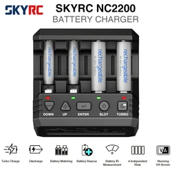 SKYRC NC2200 12 V/2,0 A 4 Steckplätze AA AAA Batterieladegerät und Analysator NiMH/NiCD-Batterien Ladegerät Entladung Turbo Schnellladung Aktualisieren