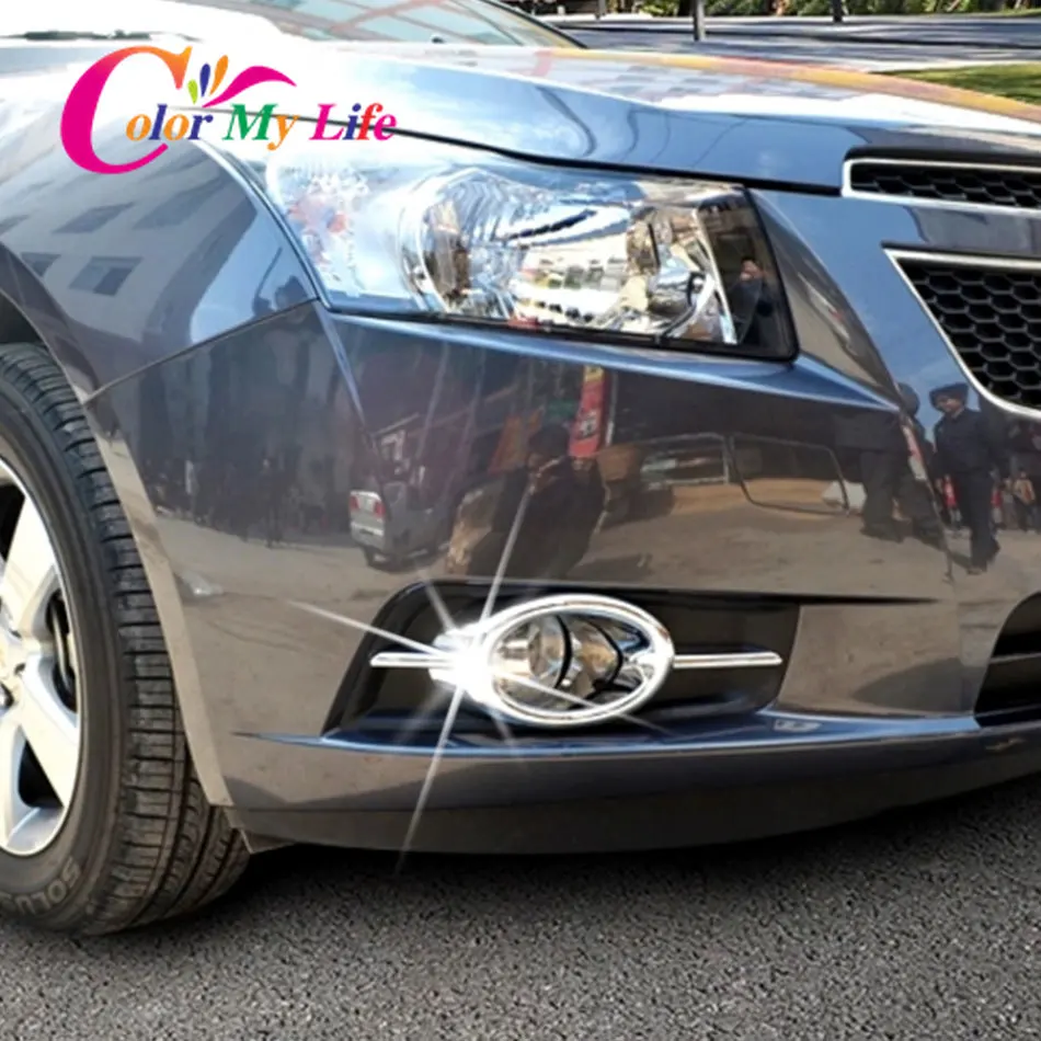 Color My Life ABS Chrome Car Front Fog Lamps Cover Fog Lights Covers for Chevrolet Cruze Sedan Hatchback 2009 - 2014 Accessories