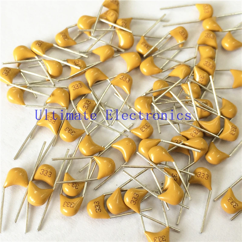 

1000pcs/lot Multilayer ceramic capacitor 333 50V 33nF 333M P=5.08mm