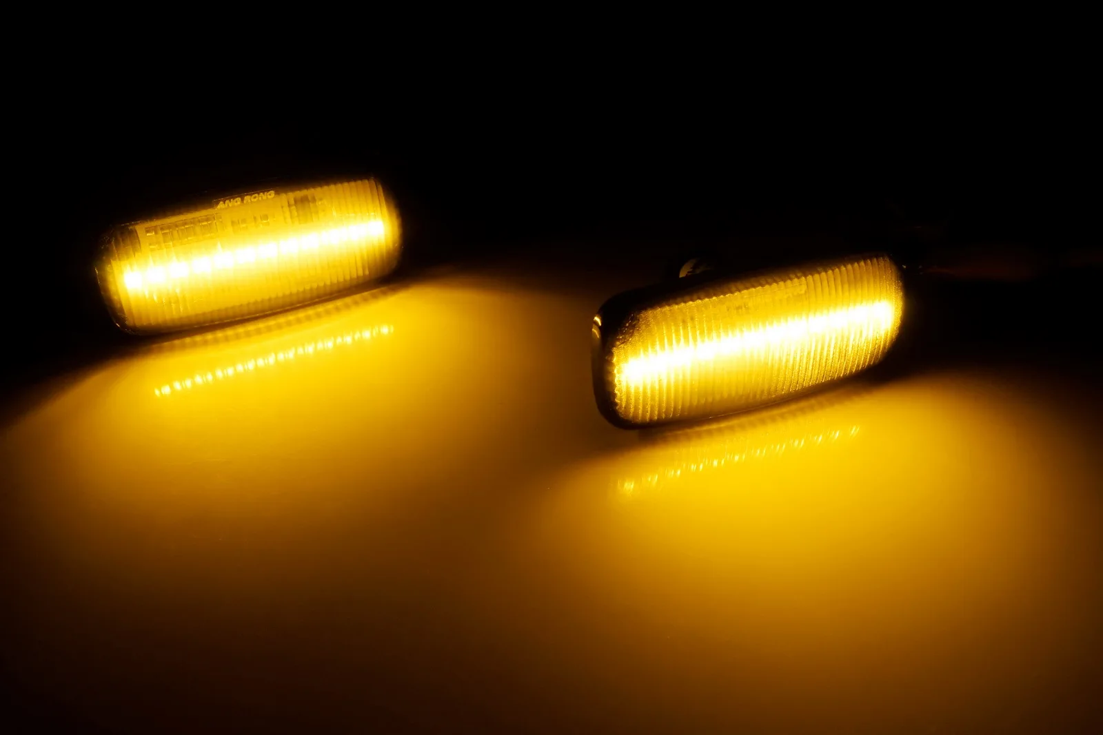 ANGRONG 2X ديناميكية LED الجانب ماركر بدوره مصباح إشارة العنبر عدسة سوداء ل شاحن دودج المنتقم نيترو جراند