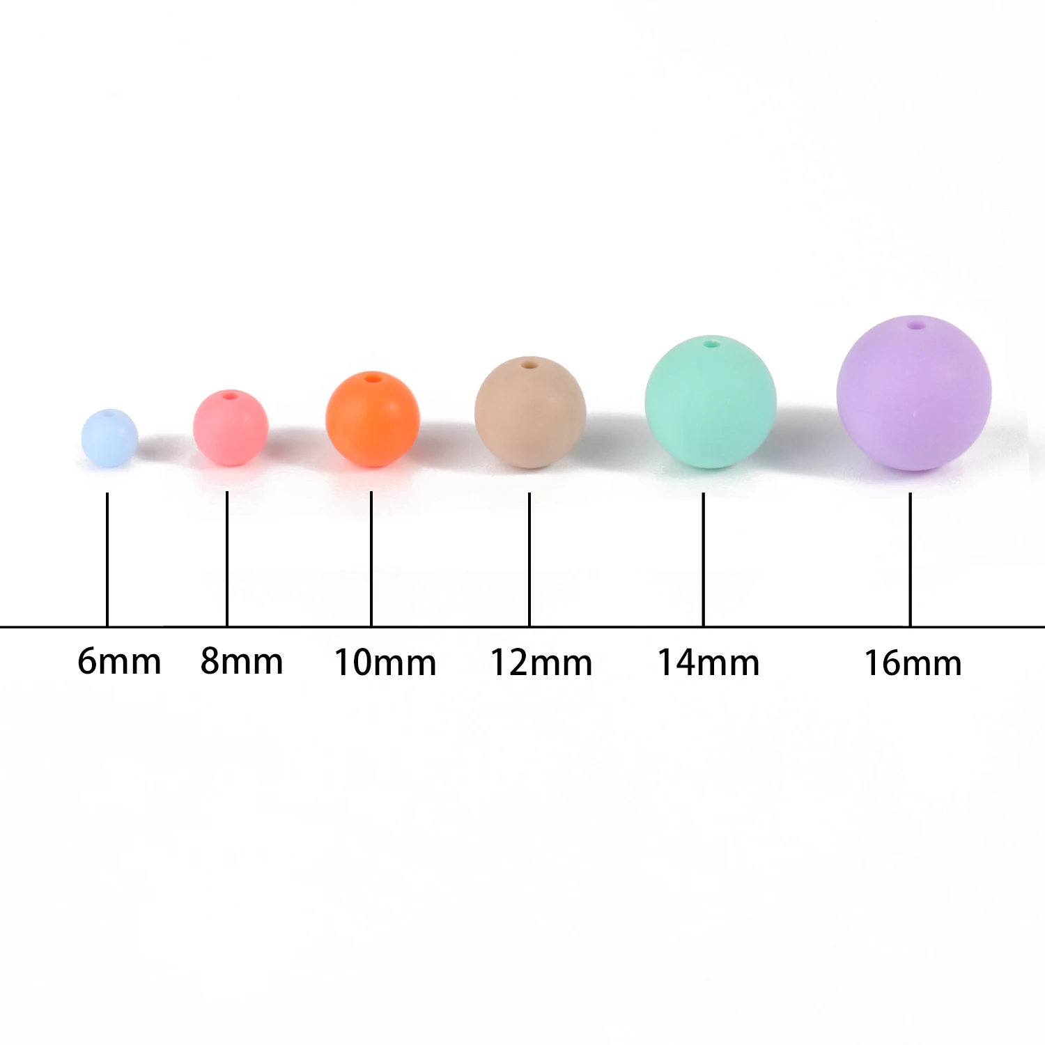 Candy Color Matte Acrylic Round Ball 6/8/10/12/14/16mm  Loose Beads for Jewelry Making DIY Bracelets Accessories for Handicrafts