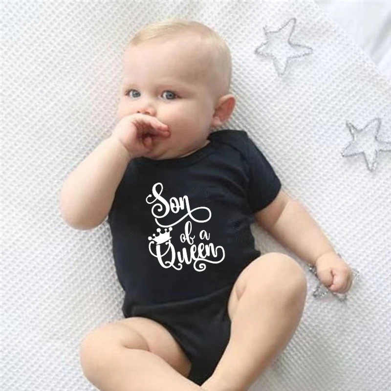 Son of Queen Mother of A Prince Mommy and Son Shirts Mommy and Kid Baby Boy Matching Tshirts Summer Matching Family TShirts