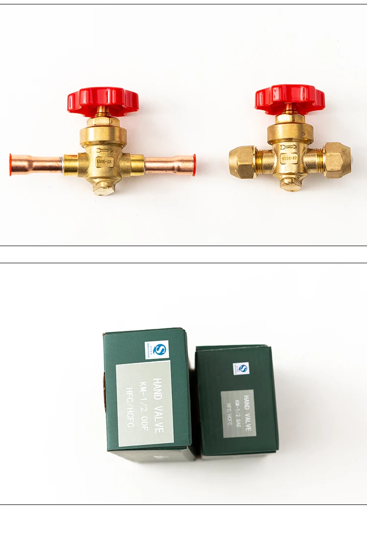 Diaphragm Split Valve Air Conditioning Cold Storage Refrigerationing Manual Valve Ccrew Solder Copper Pipe Straight Fittings