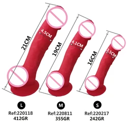 Silexd Memory Soft Dildo Skin Feeling Realistic Penis With Suction Cup Sex Toys For Women Double Layer Silicon Masturbation