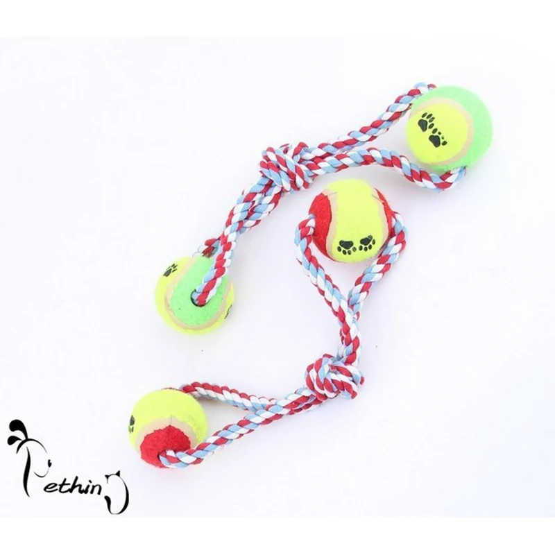 Cotton Rope Material Small Dog Toys Pet Chew Toys Harmless Dogs Teeth Cleaning Toys Ball Dog Rope Toys Fits Small Medium Pet Dog