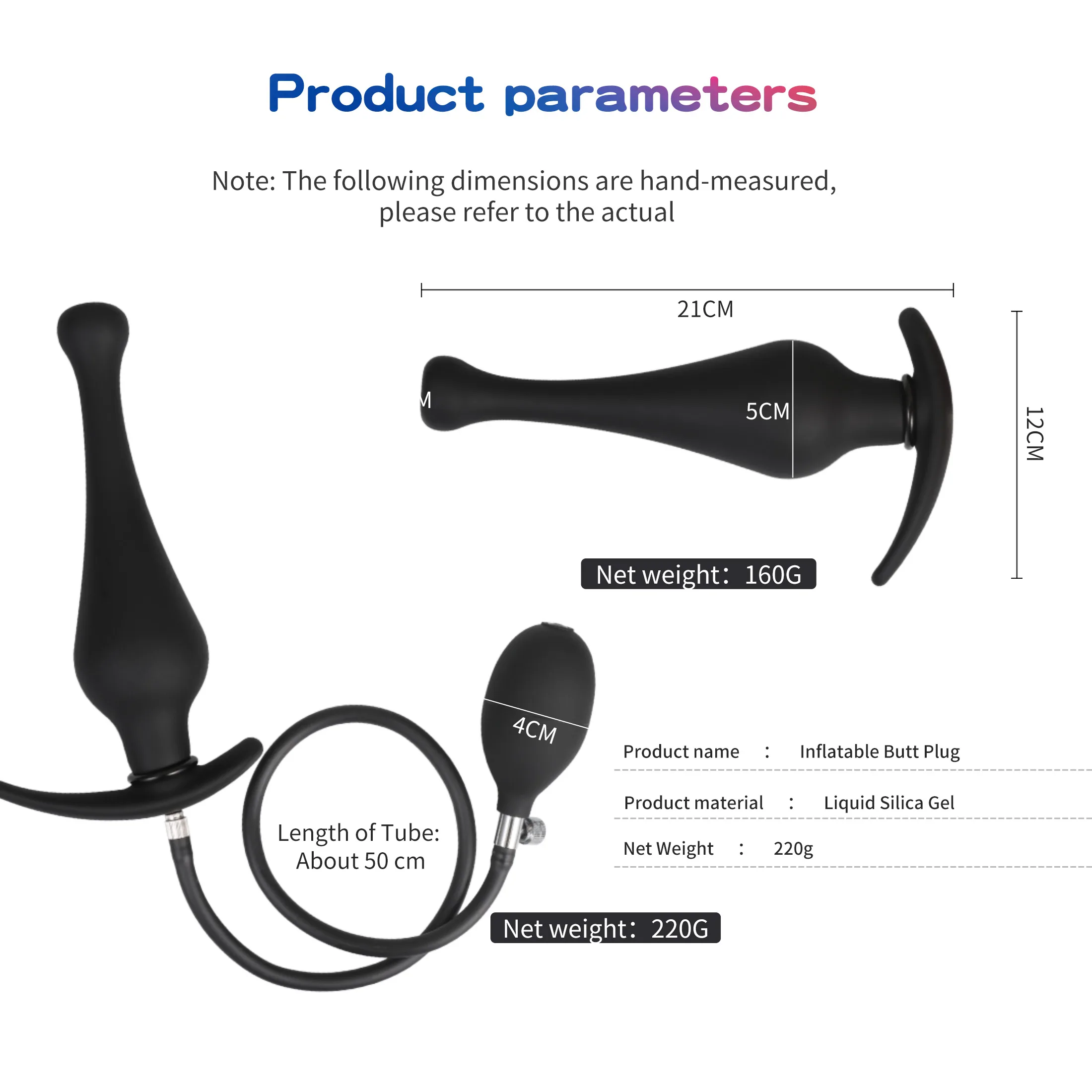 Inflatable Super Long Anal Plug Huge Buttplug Vagina Anus Expansion Prostate Massage Ass Dilator Erotic Sex Toys For Men Women