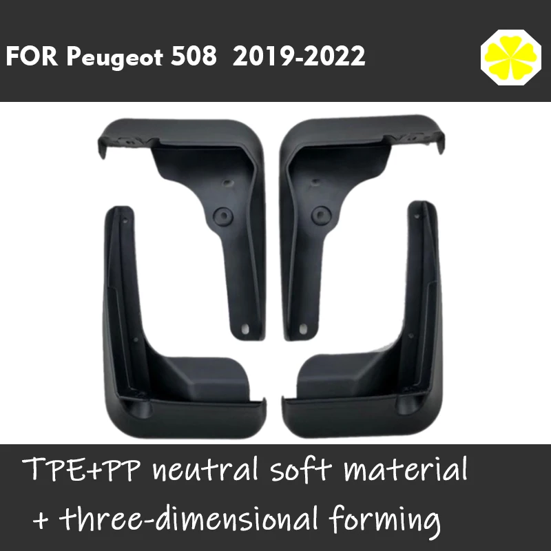 Mudflaps FOR Peugeot 508 Mudguards Fender Mud Flap Guard Splash Mudguard Car Accessories Auto Styline Front Rear 4pcs 2019-2022