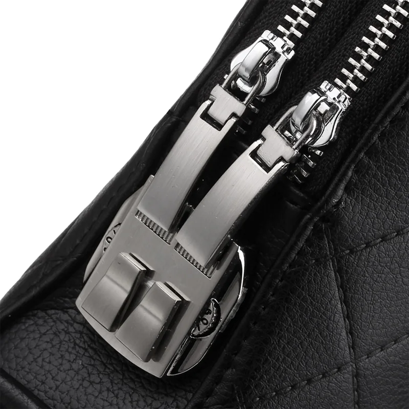 Men Coded Lock Briefcase Anti-theft Double Layers Handbag Male Shoulder Bag Crossbody Bag 14 Inch Laptop Case Travel Bag Man