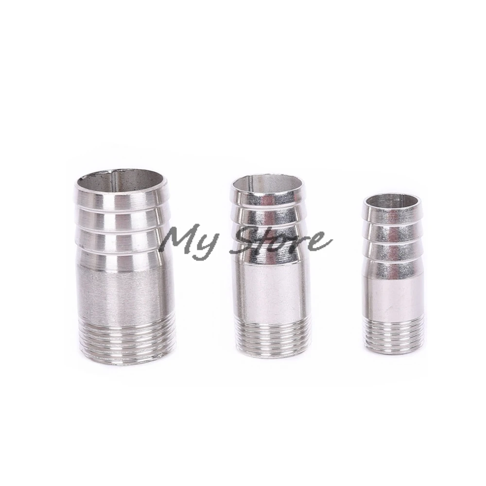 304 Stainless steel Pagoda barb pipe hose fittings connector DN8 DN10 DN15 DN20 DN25 DN30 DN35 DN40