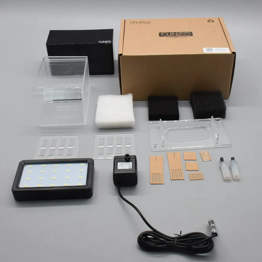 Mini Small Aquarium Fish Tank USB interface with LED Lamp Light Water Fliter Fish Tank Home Decorations Aquarium Supplies
