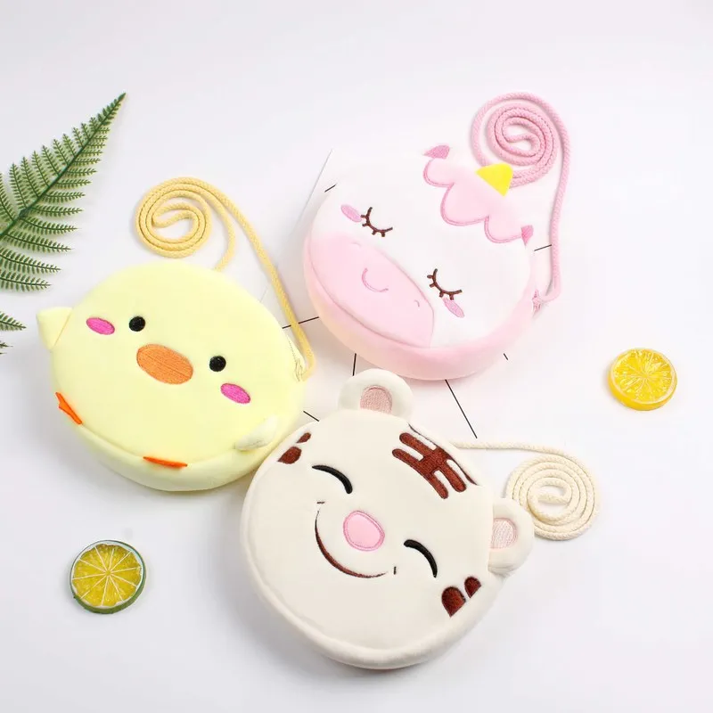 Sac à dos Kawaii pour enfant, Mini porte-monnaie en peluche douce, licorne, lapin, dessin animé, Animal mignon, sac à bandoulière, sacoche pour fille