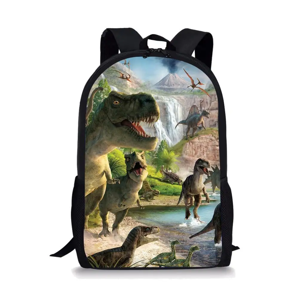 

Dinosaur Students School Bag for Boys Teenagers Backpack Travel Package Shopping Shoulder Bag Women Mochila