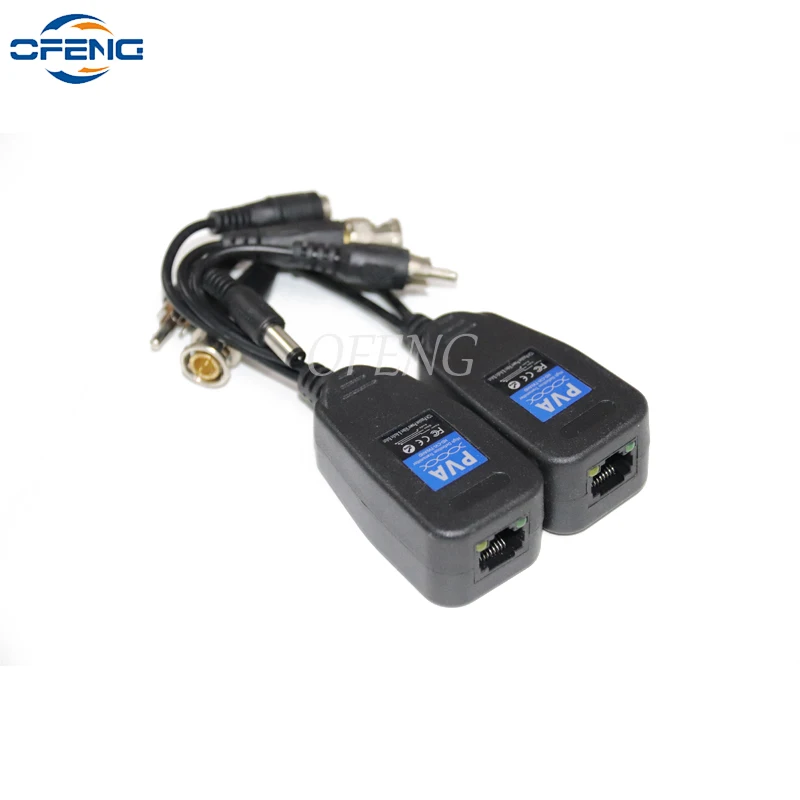 	 Analog HD Video Balun Transceivers, 3 in 1 Transmitter and Receiver, CCTV Video Balun, Support HD-CVI, AHD, TVI, CVBS RJ45 DIY